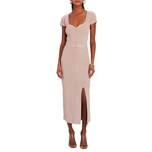 NICHOLAS Estelle Short Sleeve Knit Midi Dress Size Small NEW Party Wedding